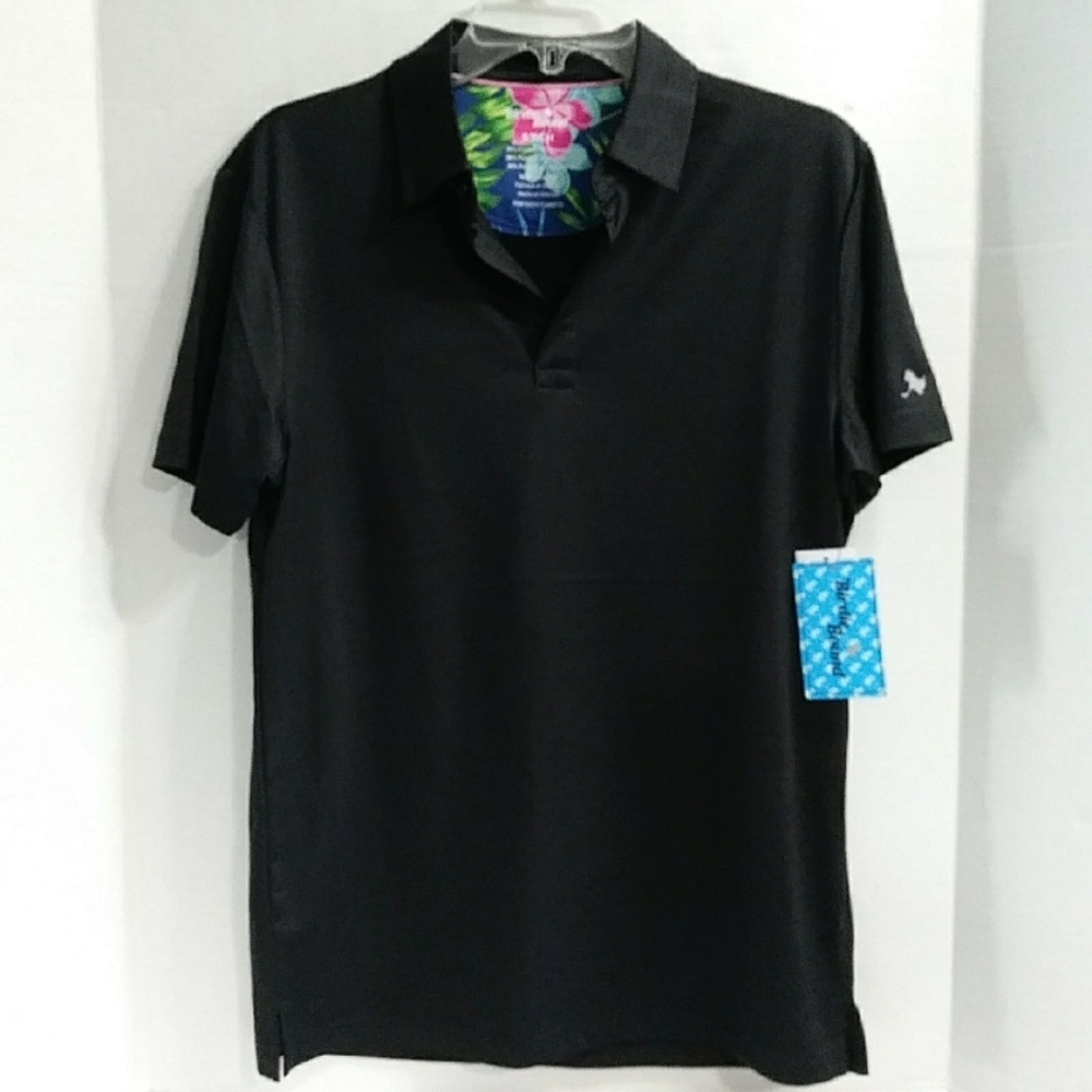 Birdie Bound Men's Black Polo Golf Shirt Size S *NWT*